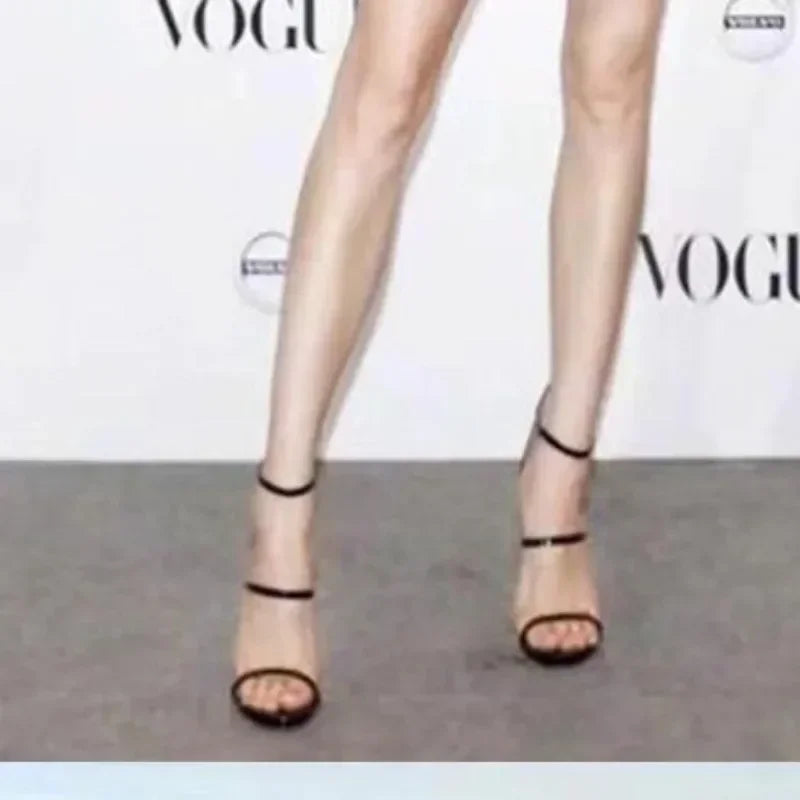 2025 New Luxury Womens Shoes Summer Sexy Stiletto High Heel Pumps Fashion High-quality Banquet Zipper Strap High Sandals Zapatos