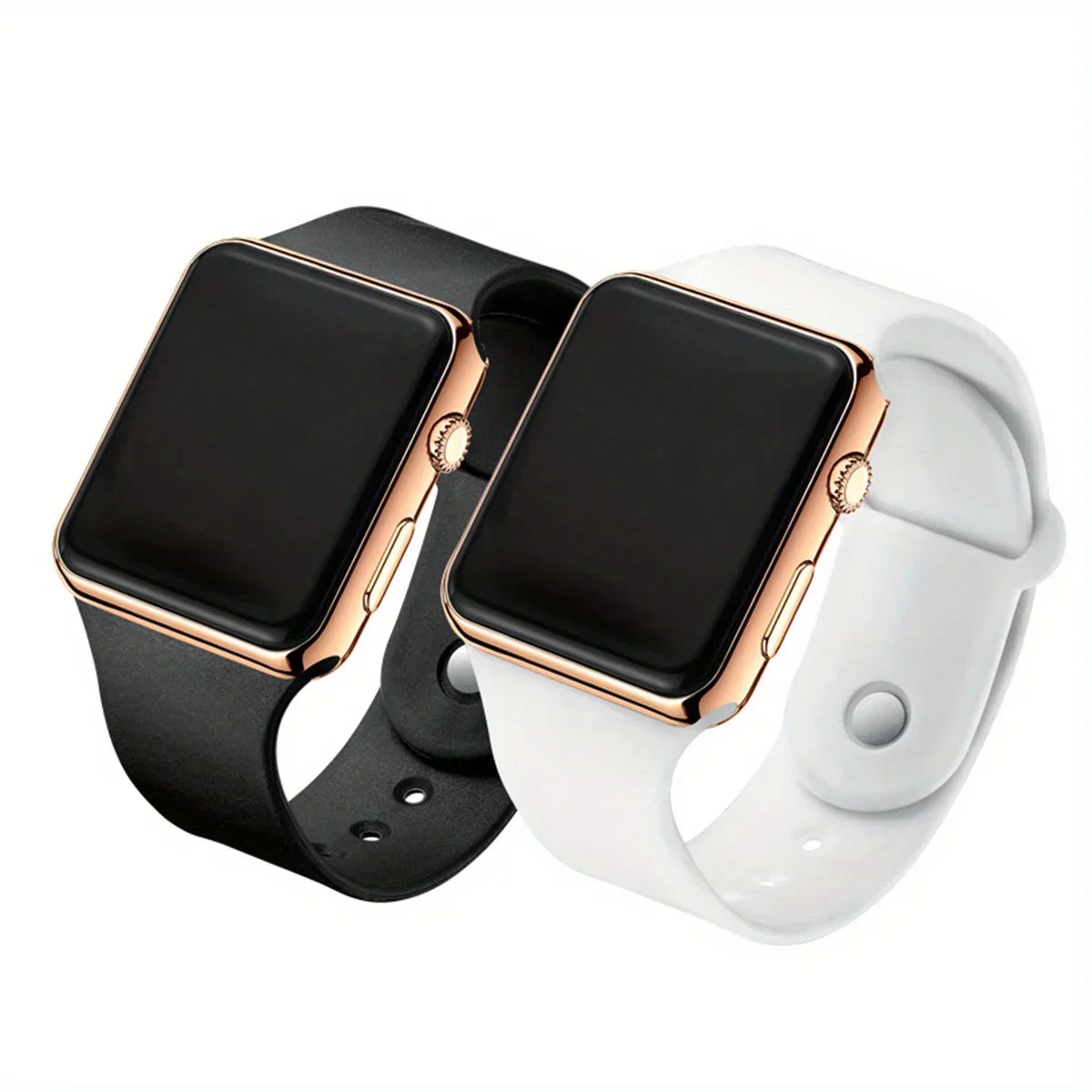 2 pezzi orologio per coppie display a LED orologio elettronico sportivo orologio da polso digitale in silicone per donna uomo regalo di San Valentino per lei