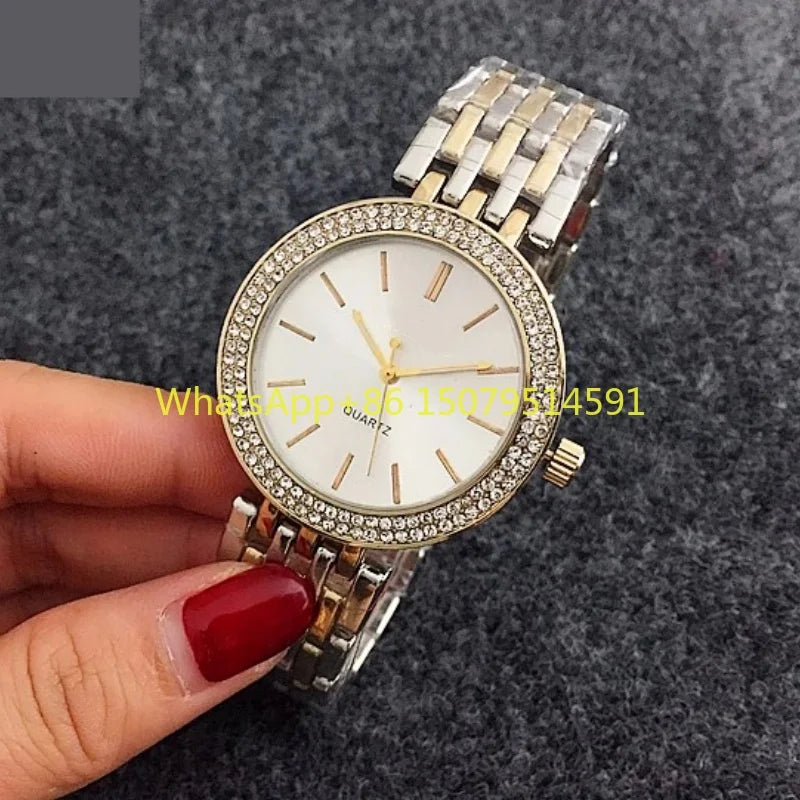 Orologi di Lusso in Cristallo per Donne, Marca di Moda, Orologio al Quarzo con Diamanti per Signore, Orologi da Polso Femminili in Acciaio, Relogio Feminino, Regalo