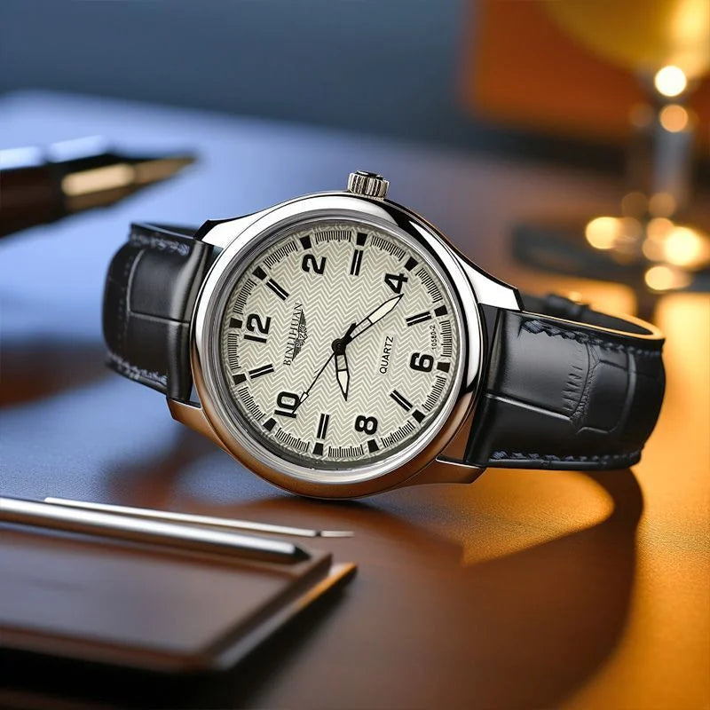 Orologio da polso da uomo delle migliori marche Orologio da uomo impermeabile da lavoro di lusso per uomo Orologio al quarzo Orologi da uomo in pelle reloj + scatola regalo da uomo