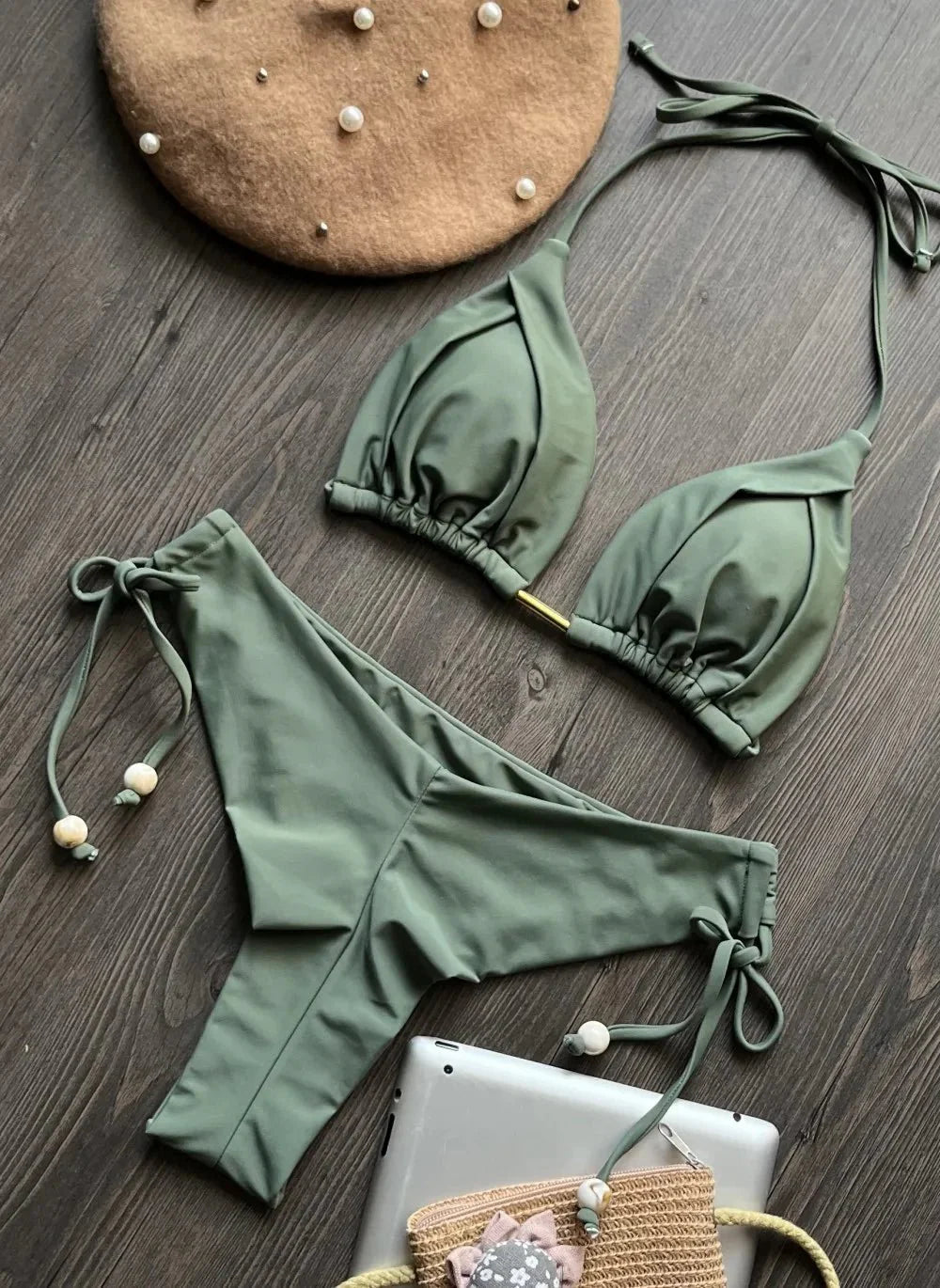 RUOTONGSEPT 2025 Nuovo Sexy Costume da Bagno Triangolare in 13 Colori per Donne, Bikini Brasiliano, Costume Push-Up, Set Bikini da Spiaggia