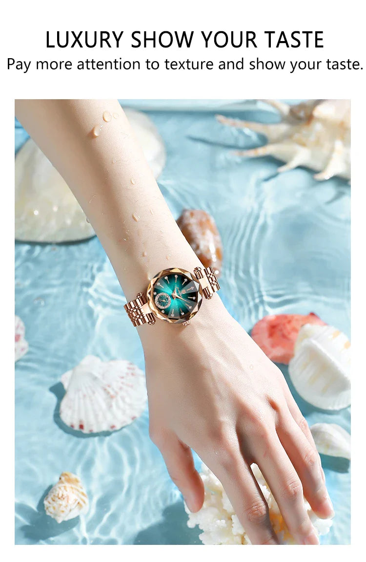 POEDAGAR Orologi al quarzo da donna eleganti di lusso Orologio impermeabile in acciaio inossidabile per donna Orologio da polso da donna alla moda casual reloj