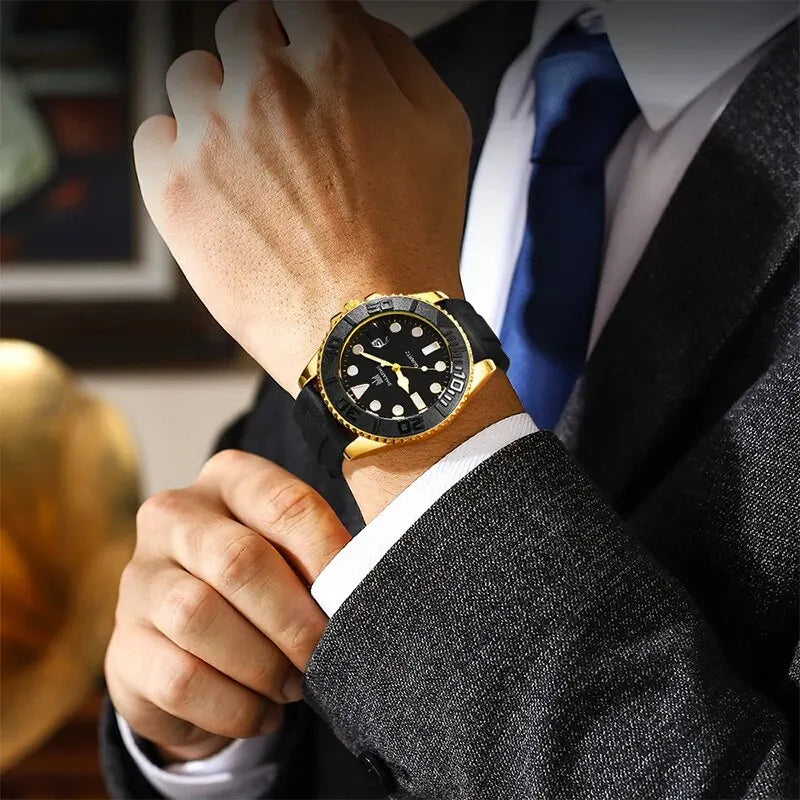 Orologio moda uomo orologio Casual Montre Homme Business Men orologio al quarzo calendario Green Water Wok Ghost Sport orologio da polso da uomo