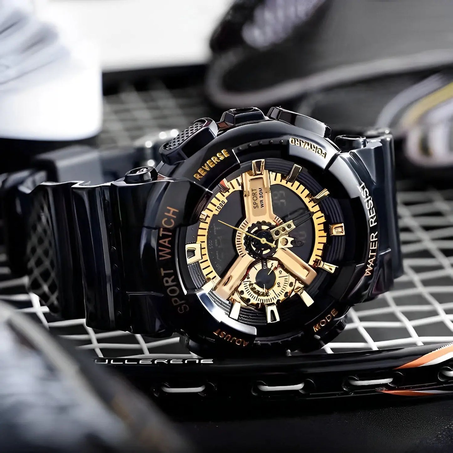 Orologi da uomo di tendenza alla moda, orologio elettronico sportivo multifunzione per giovani