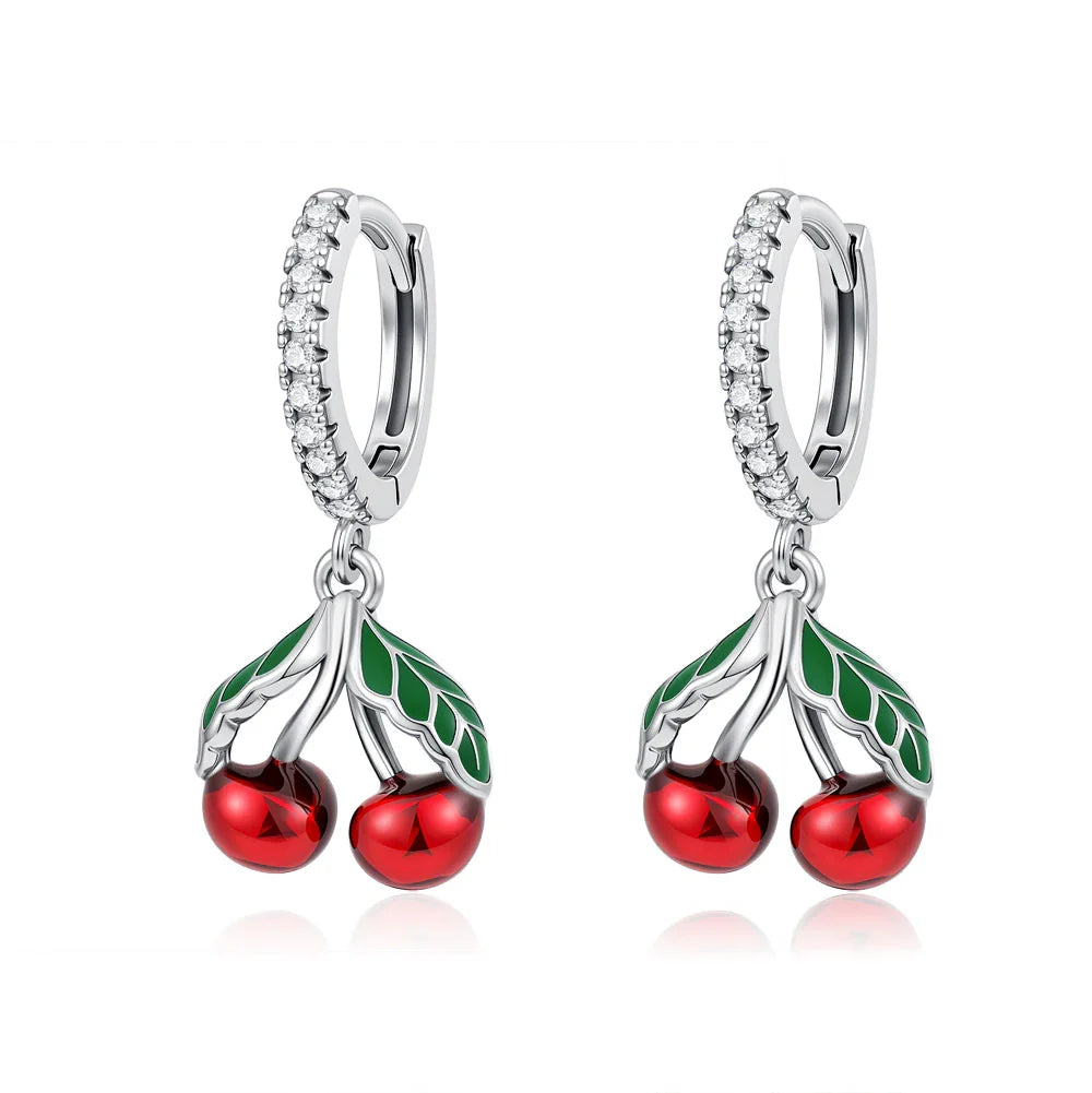 2025 Orecchini a cerchio in cristallo per le donne Orecchini gioielli Farfalla rosa Bule Moon Star Orecchini originali in argento sterling 925