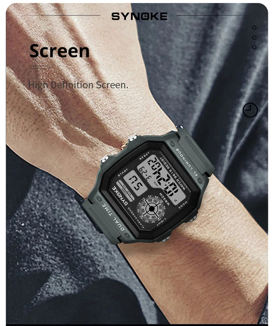 SYNOKE Military Digital Watches Men Sports cronografo luminoso impermeabile maschile orologi da polso elettronici Relogio Masculino