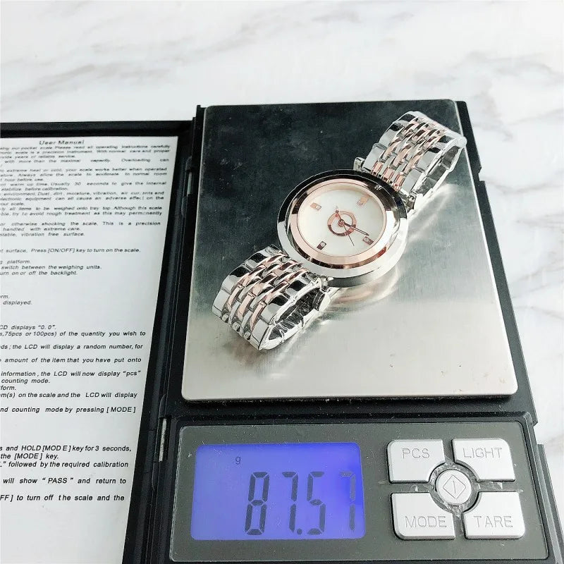 Orologio da Polso Semplice ed Elegante Automatico al Quarzo in Acciaio Inossidabile per Donna Montre Homme Relogio Feminino