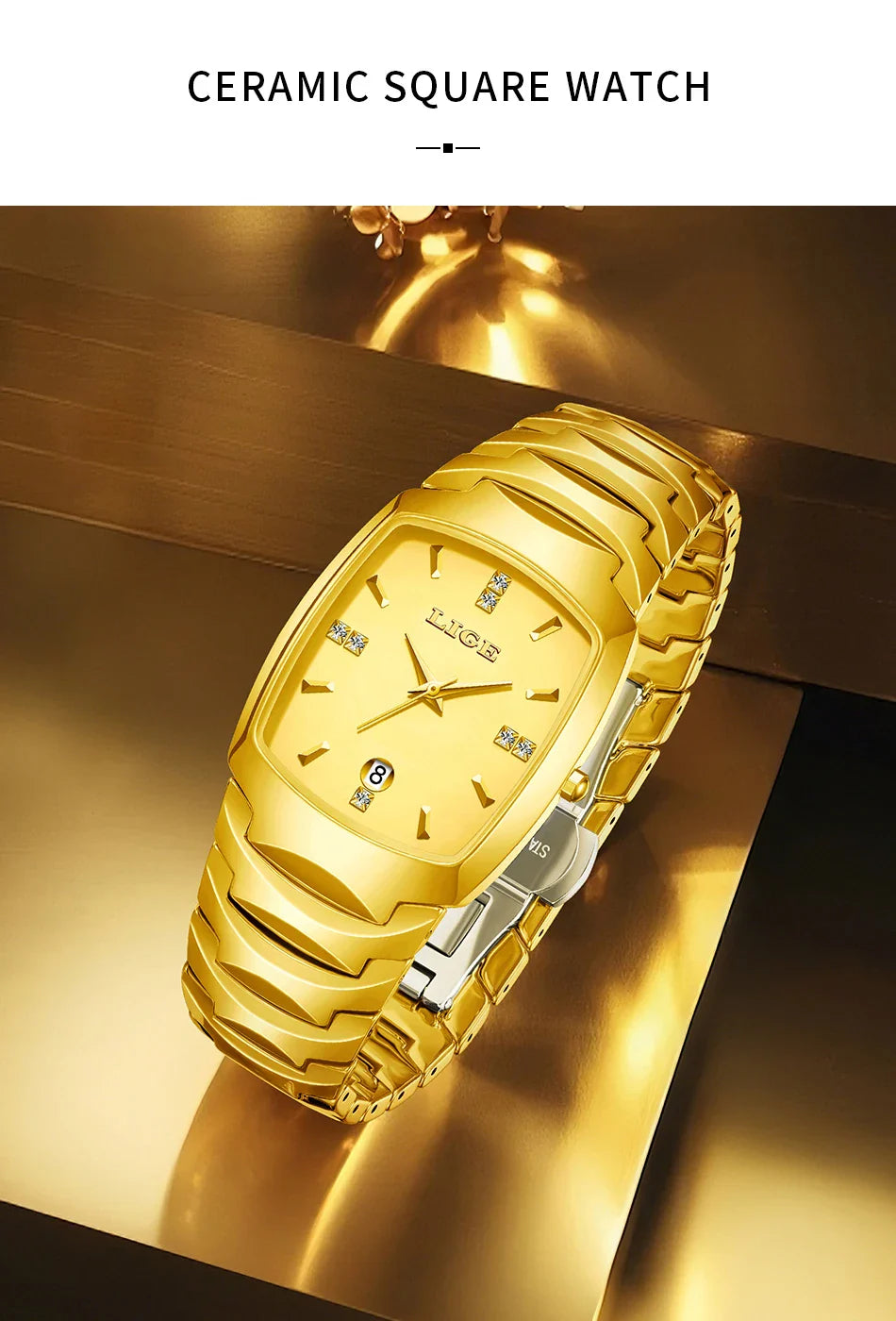 LIGE Orologio da Donna di Lusso alla Moda, Elegante e Semplice, in Acciaio Inossidabile, Casual, al Quarzo, con Calendario, Regalo Romantico per Signore, Novità