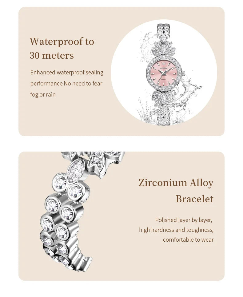 OLEVS 5887 Orologi da donna Elegante orologio al quarzo originale Orologi luminosi impermeabili per regalo donna Cinturino con diamanti Reloj Mujer