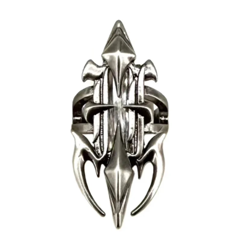 Set di Gioielli Punk Rock per Donne e Uomini, Collane e Anelli con Ciondolo a Croce Gotica, Collezione di Accessori Gioiello Audaci