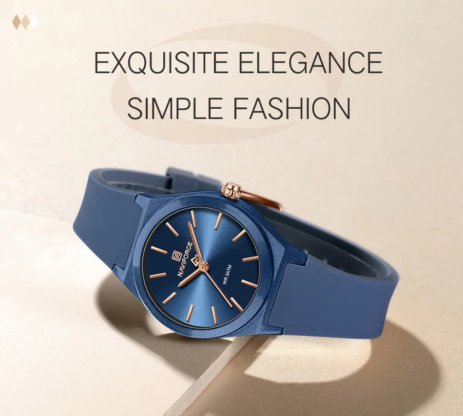 NAVIFORCE 2025 Orologi moda donna Orologio al quarzo Sport Cinturino in silicone Orologi da polso da donna Orologio semplice Regalo relogios feminino