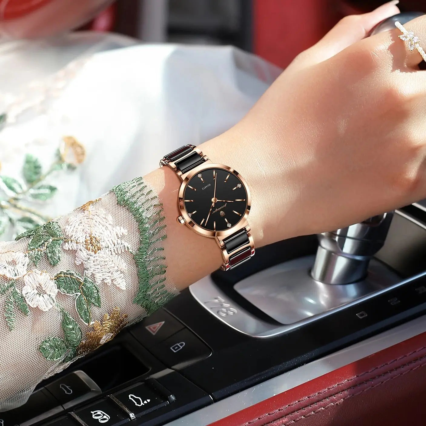 Orologio di lusso POEDAGAR Top Diamond per donna, orologio al quarzo da donna di alta qualità, impermeabile, in acciaio inossidabile, con scatola.