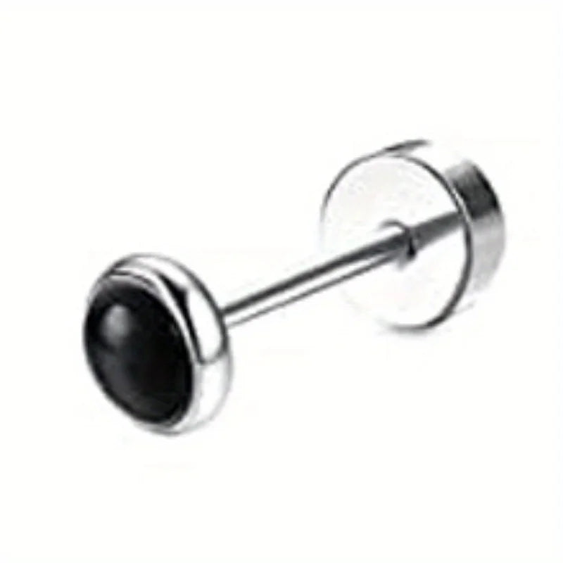 Drperfect 1pc orecchini chirurgici in acciaio inossidabile per donna uomo orecchini con retro piatto orecchini con cartilagine orecchini a cerchio con Piercing