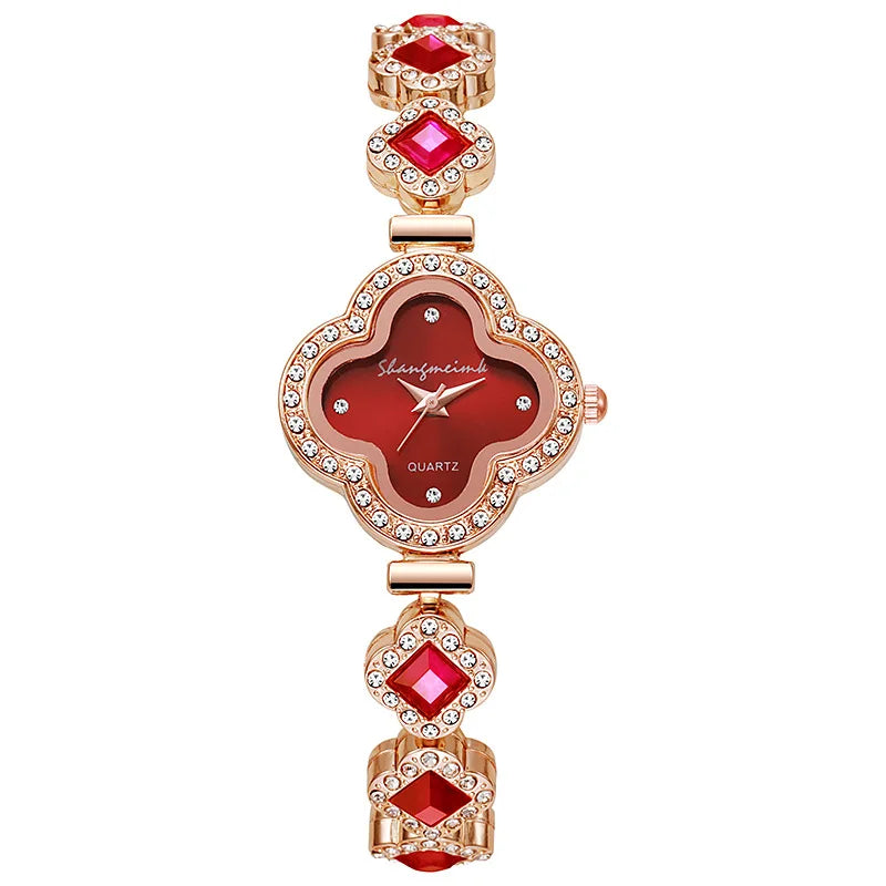 LByzHan Orologio da donna vintage con diamanti e piccolo polso verde senza scatola
