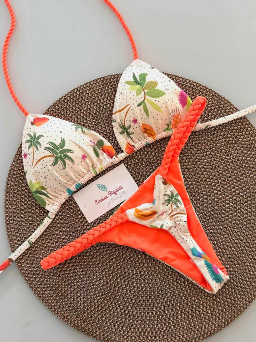 Micro Bikini 2026 Costume da bagno donna Nuovo costume da bagno sexy Halter Bikini Set brasiliano Biquini Perizoma femminile Beachwear Party Wear