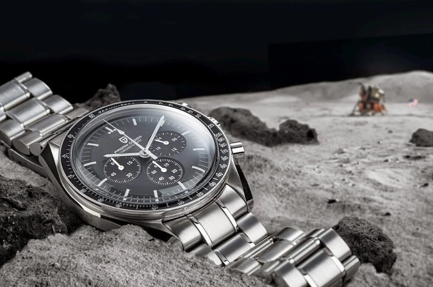 PAGANI DESIGN 500 Orologio da Uomo di Lusso con Cronografo Sportivo, Quadrante Tondo, Vetro Zaffiro AR, Movimento Giapponese, Acciaio 316L, Luminoso