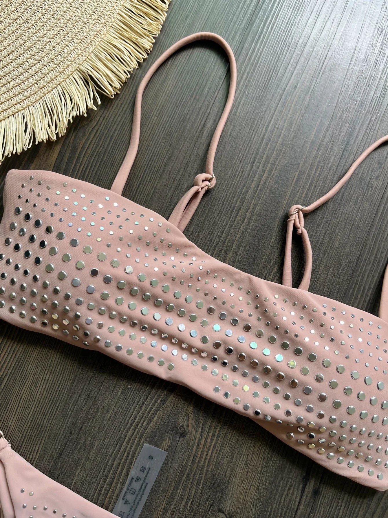 2025 Diamante Bikini Donne Sexy Costume Da Bagno A Fascia Biquini Push Up Costumi Da Bagno Femminile Lucido Costumi da Bagno Floreale Tuta Beachwear