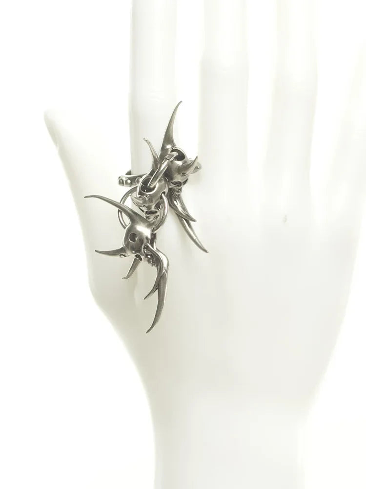 Set di Gioielli Punk Rock per Donne e Uomini, Collane e Anelli con Ciondolo a Croce Gotica, Collezione di Accessori Gioiello Audaci