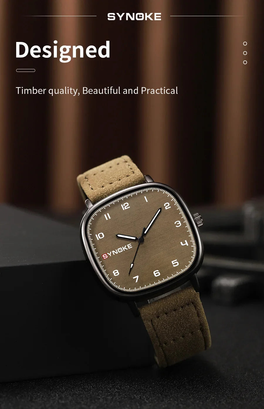 SYNOKE orologio al quarzo da uomo Fashion Simple Business Belt orologio al quarzo per uomo orologio da polso per studenti sport Non meccanico