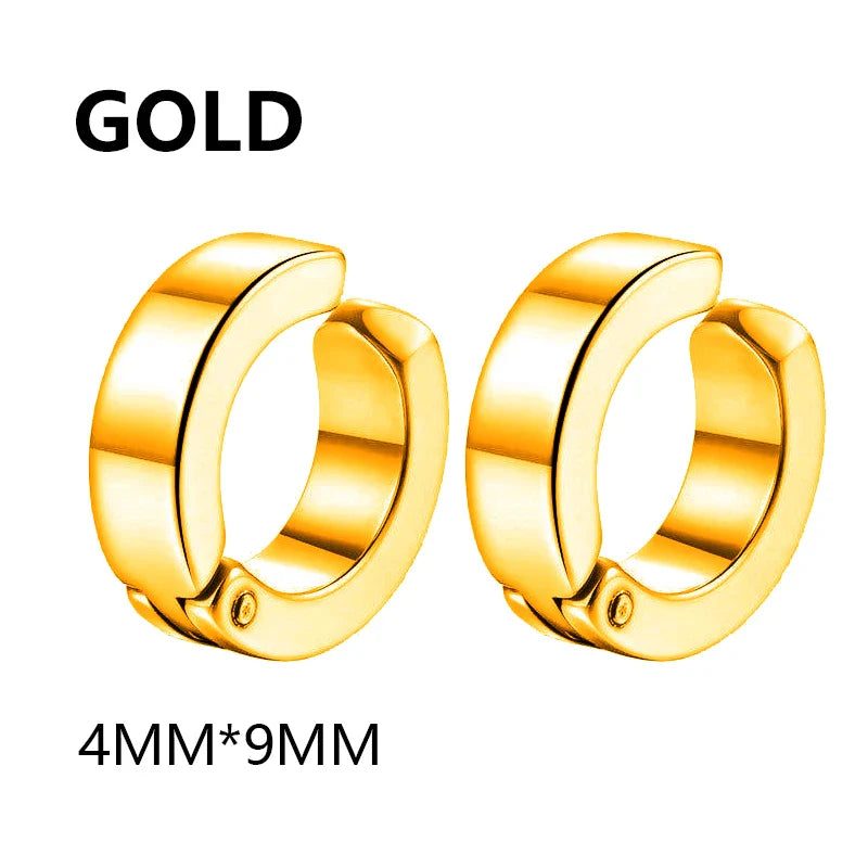 1/16 paia di orecchini a bottone magnetici da uomo in acciaio inossidabile con croce Non penetrante orecchini a cerchio Unisex CZ Magnet Clip on Earring