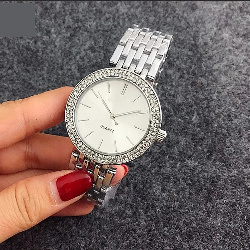 Orologi di Lusso in Cristallo per Donne, Marca di Moda, Orologio al Quarzo con Diamanti per Signore, Orologi da Polso Femminili in Acciaio, Relogio Feminino, Regalo