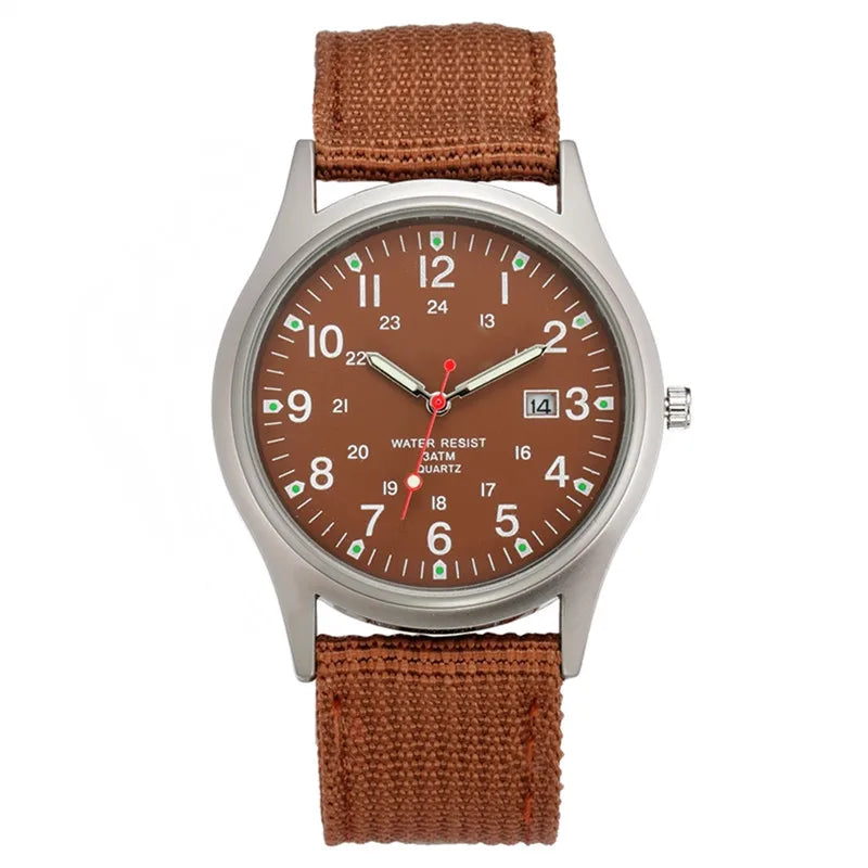 Ragazzi marca orologi economici uomo moda casual cinturino in nylon sport esercito regali data orologio da polso al quarzo fluorescente Relogio Masculino