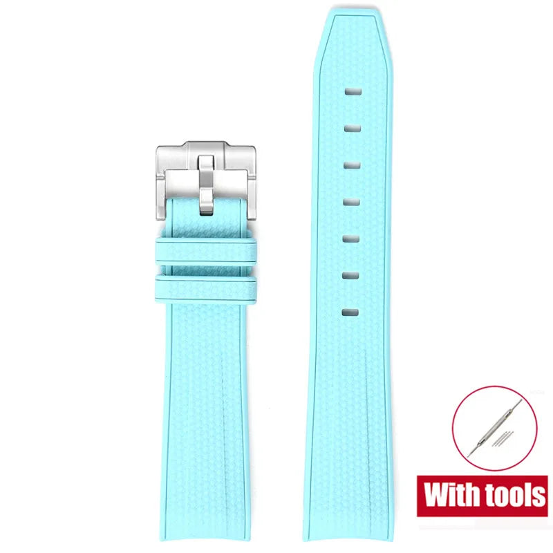 Cinturino in gomma per Swatch X Omega Joint MoonSwatch Cinturino sportivo impermeabile da 20 mm Cinturino con estremità curva in silicone per uomo donna