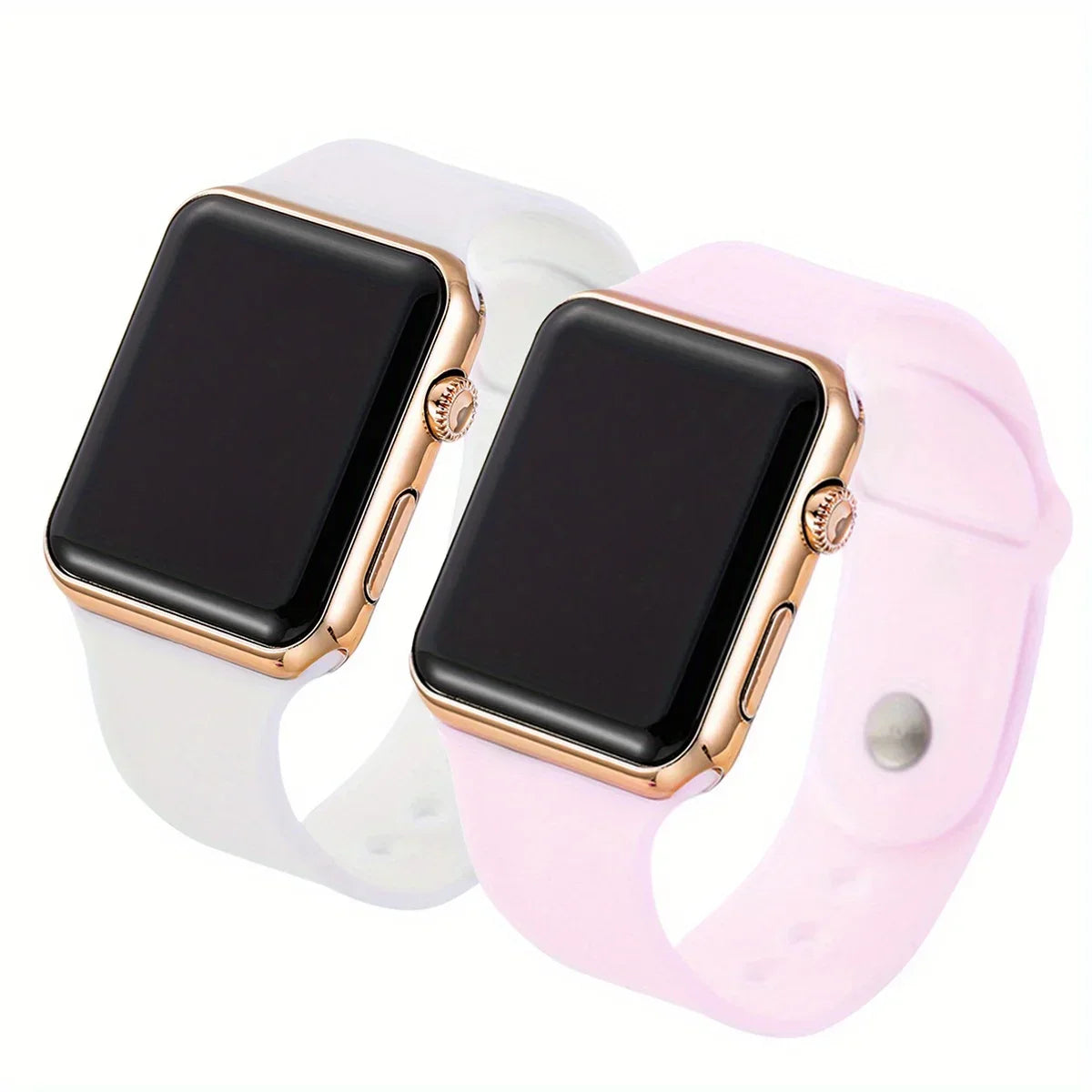 2 pezzi orologio per coppie display a LED orologio elettronico sportivo orologio da polso digitale in silicone per donna uomo regalo di San Valentino per lei