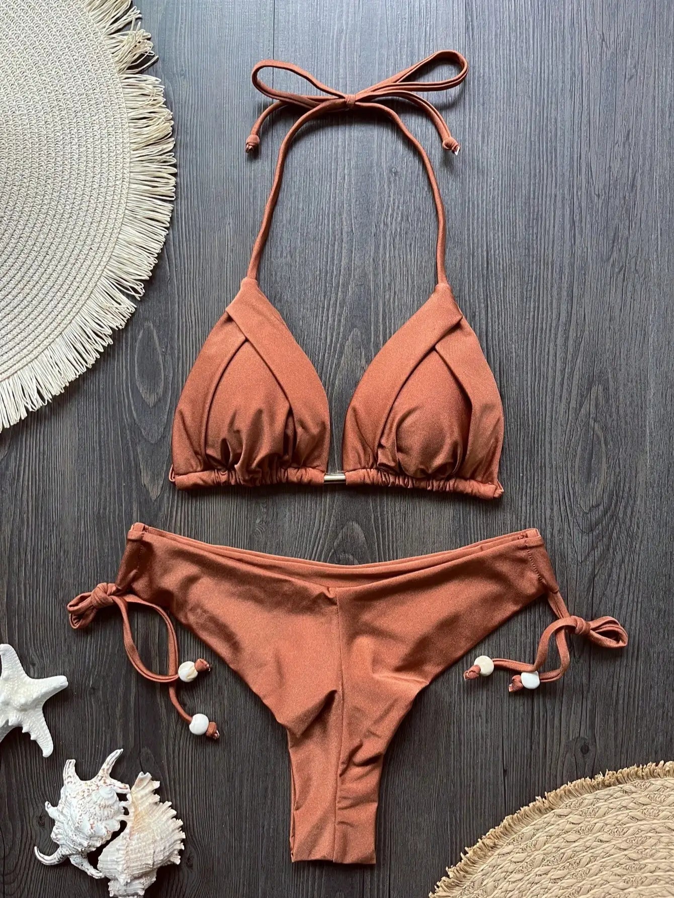 RUOTONGSEPT 2025 Nuovo Sexy Costume da Bagno Triangolare in 13 Colori per Donne, Bikini Brasiliano, Costume Push-Up, Set Bikini da Spiaggia