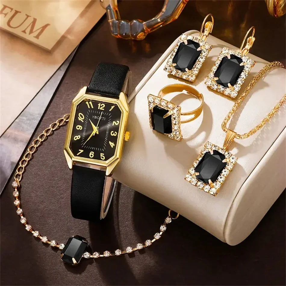 Orologi da donna quadrati di moda di lusso Orologio da polso al quarzo da donna di marca Classico semplice Femme Cinturino in pelle blu Relogio Feminino