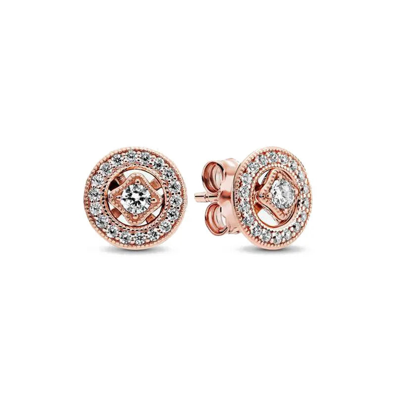 2025 Orecchini originali in pietra a forma di cuore bianco rosa, blu, rosso, verde, orecchino di perla con fiocco di neve, gioielli in argento s925 con fascino femminile