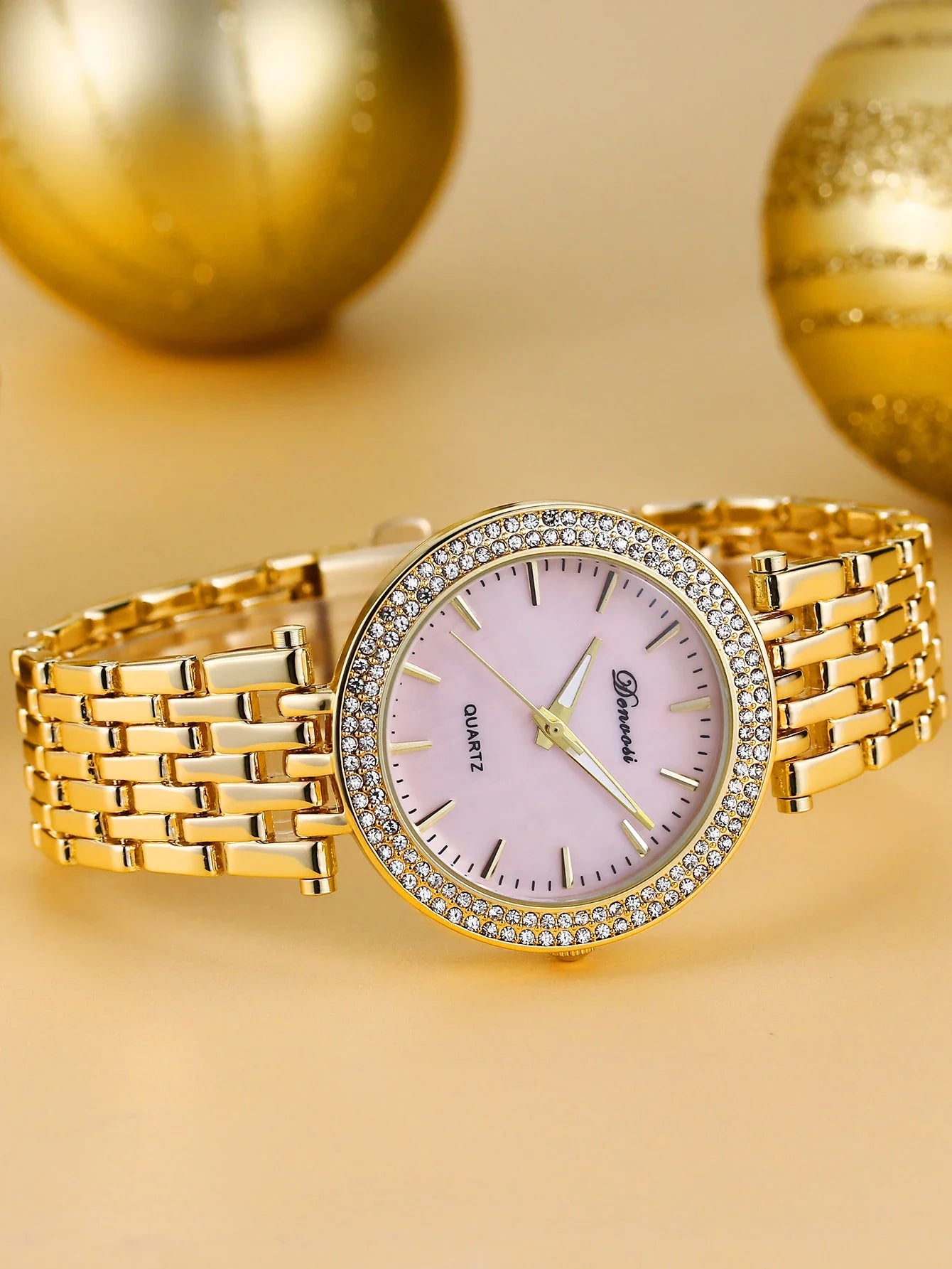 Orologio al quarzo da donna DENVOSI Orologio da polso da donna All-match con montatura di diamanti di lusso elegante e alla moda delle migliori marche