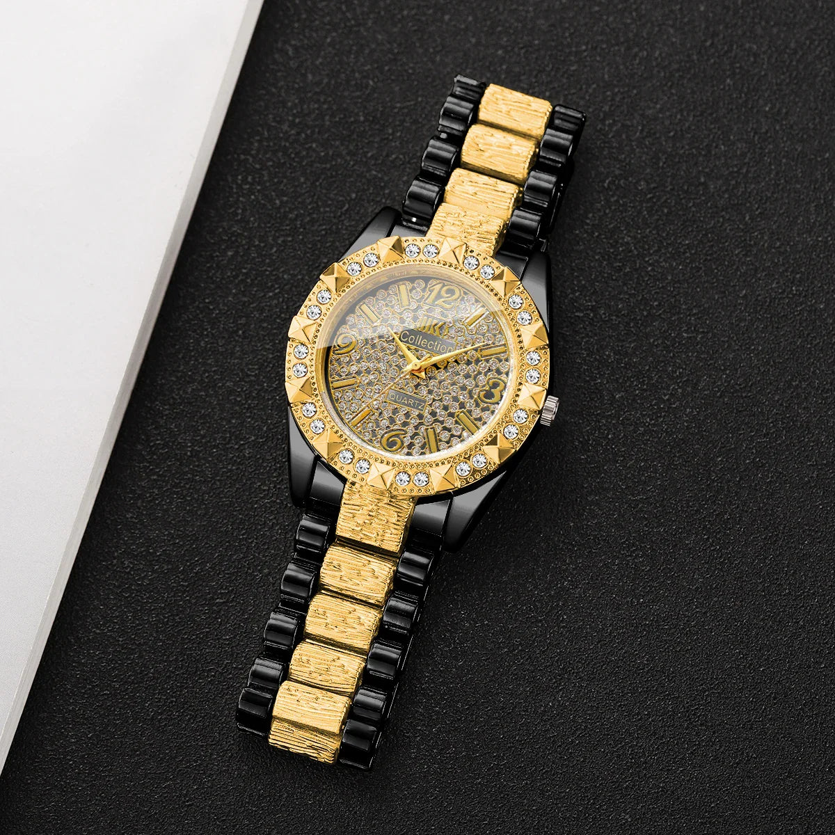 Orologi da donna con diamanti di lusso Orologio da polso al quarzo da donna con quadrante arabo alla moda Reloj Mujer Orologio da ragazza regalo (senza scatola)