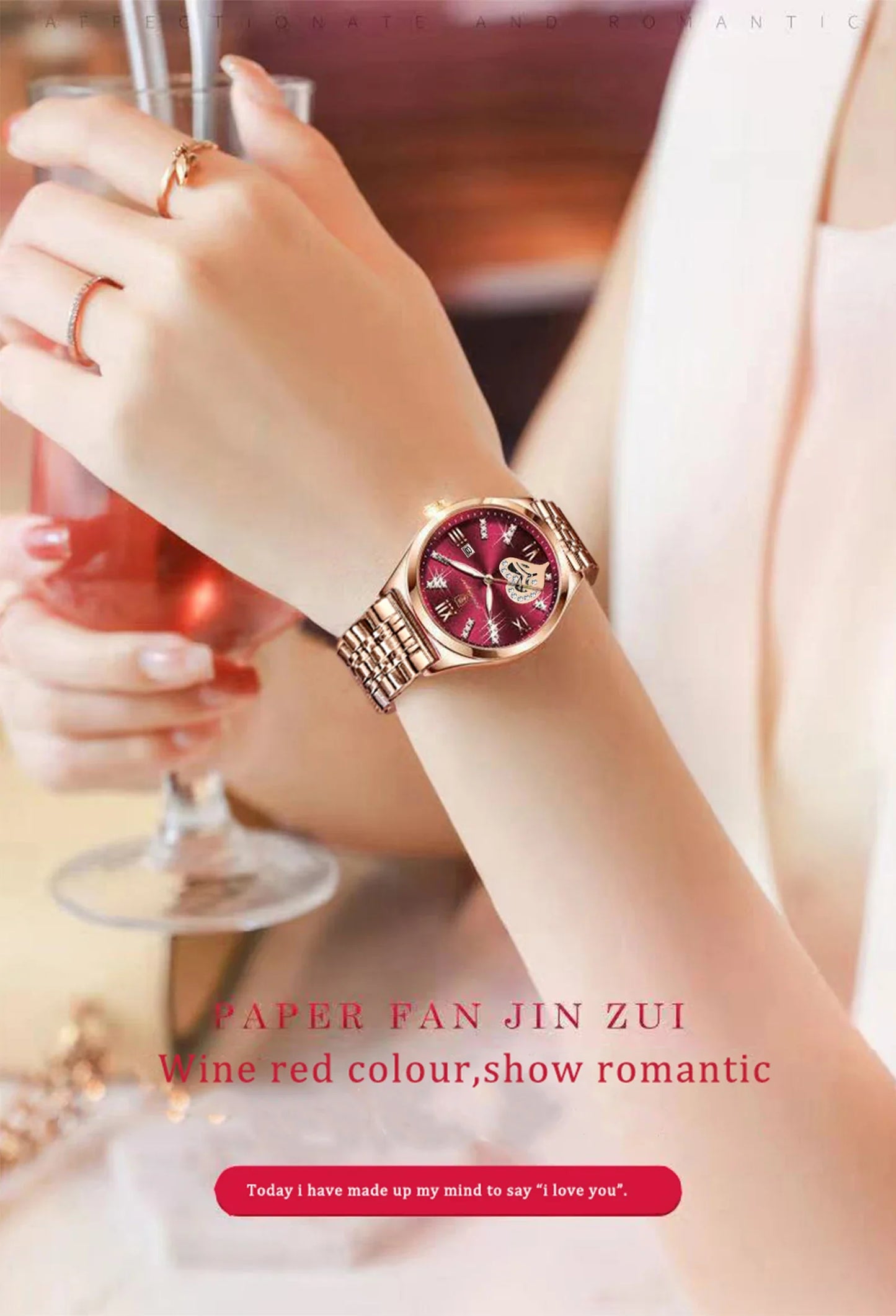 POEDAGAR Orologi di lusso da donna Orologio da donna impermeabile con data luminosa in acciaio inossidabile Orologio da polso da donna al quarzo alla moda elegante