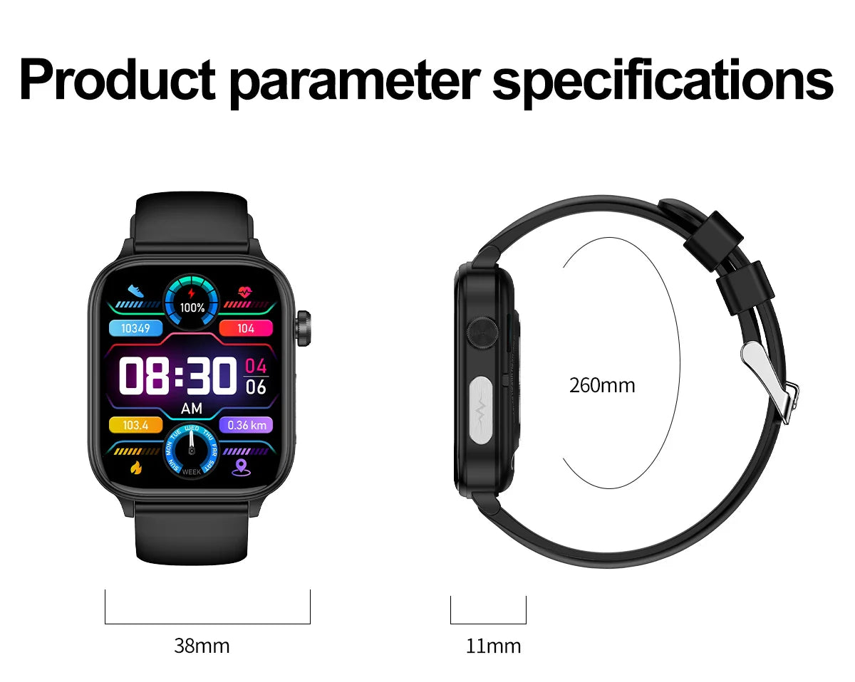 2025 Nuovo AI Diagnosi Lipidi nel sangue Acido urico Test di composizione corporea Smart Watch per uomo ECG + PPG Chiamata Bluetooth Salute Smartwatch