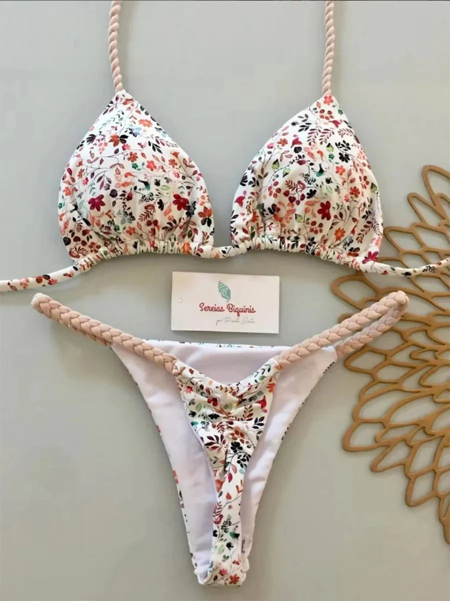 Micro Bikini 2026 Costume da bagno donna Nuovo costume da bagno sexy Halter Bikini Set brasiliano Biquini Perizoma femminile Beachwear Party Wear