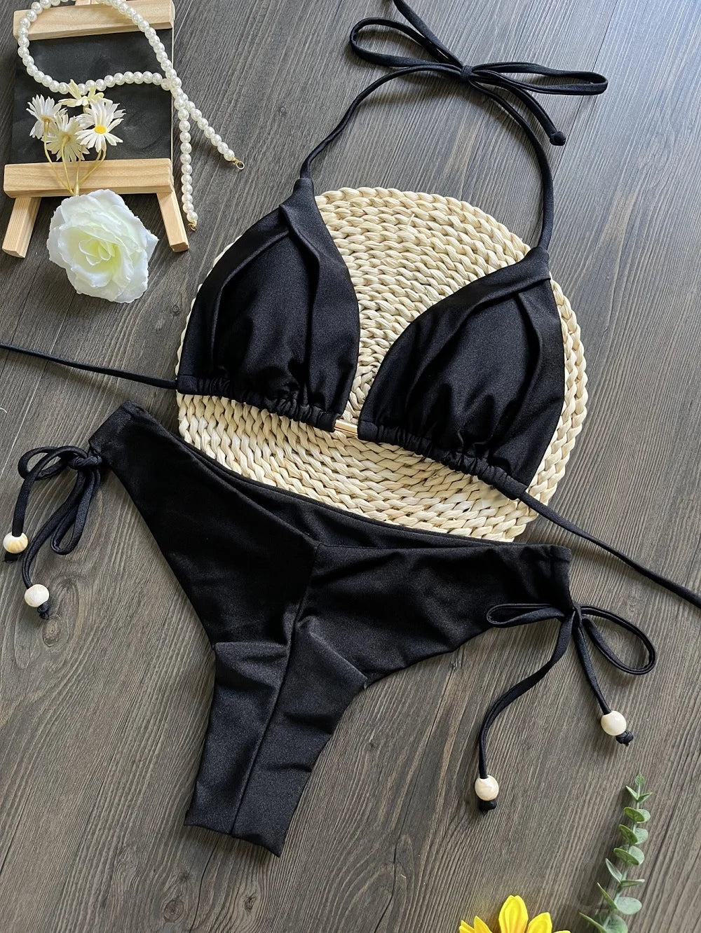 RUOTONGSEPT 2025 Nuovo Sexy Costume da Bagno Triangolare in 13 Colori per Donne, Bikini Brasiliano, Costume Push-Up, Set Bikini da Spiaggia