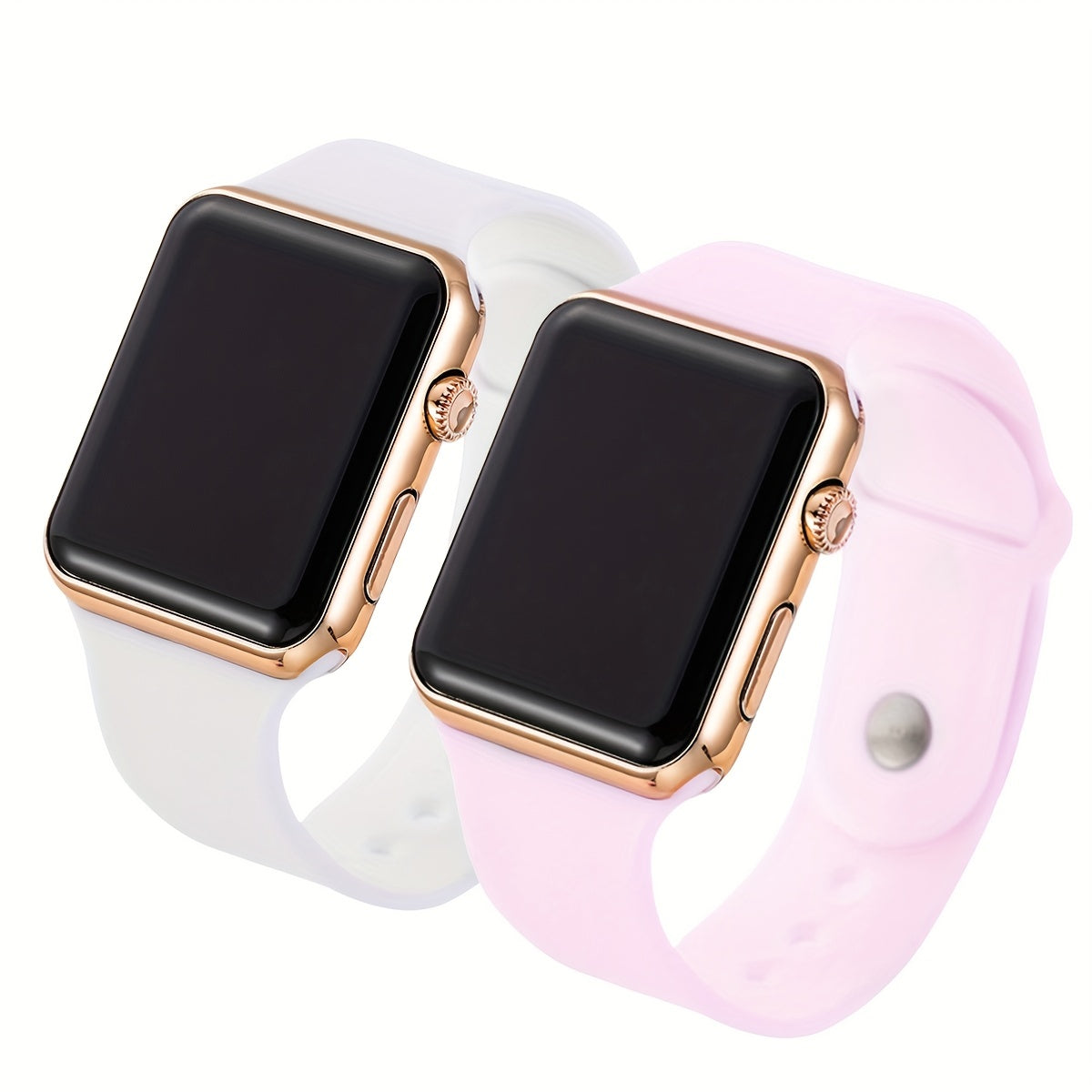 2 pezzi orologio per coppie display a LED orologio elettronico sportivo orologio da polso digitale in silicone per donna uomo regalo di San Valentino per lei