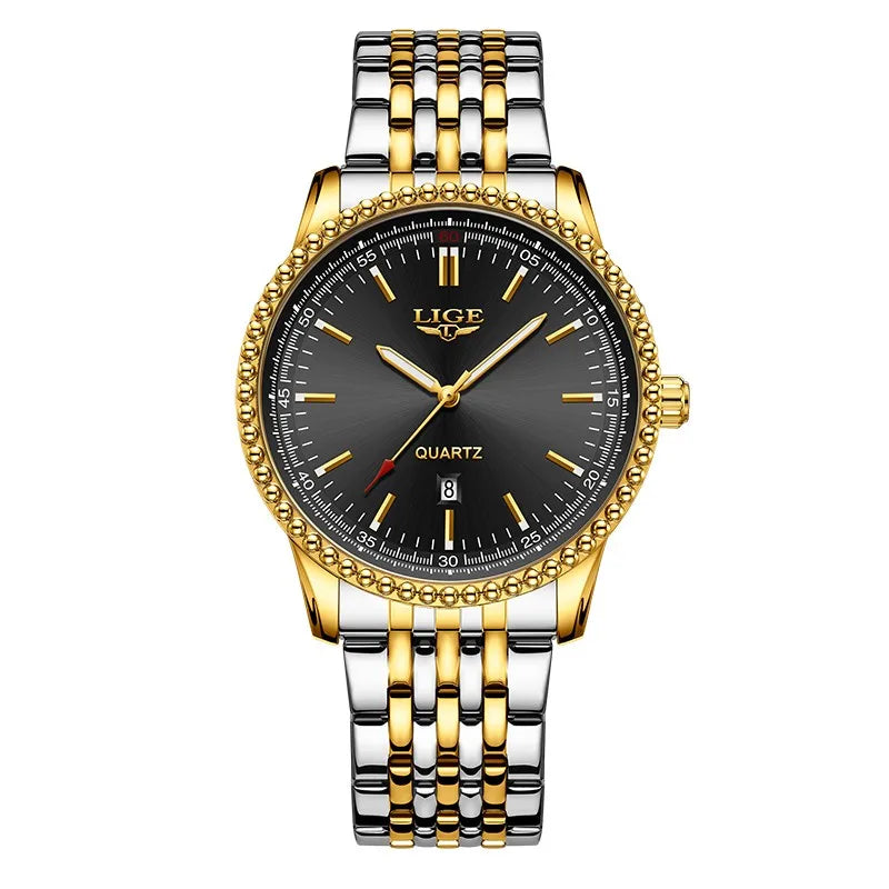LIGE Nuovi orologi da uomo Orologi da polso al quarzo da uomo di lusso delle migliori marche Cronografo sportivo impermeabile e luminoso Relogio Masculino+BOX