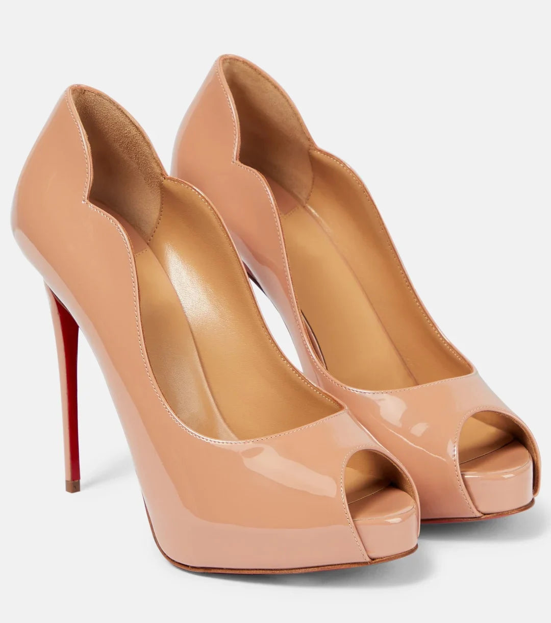 New Women's Open Toed Patent Leather  High Heels Shoes Ladies  Slim High Heels Fishmouth Shoes Sexy Party Shoes
