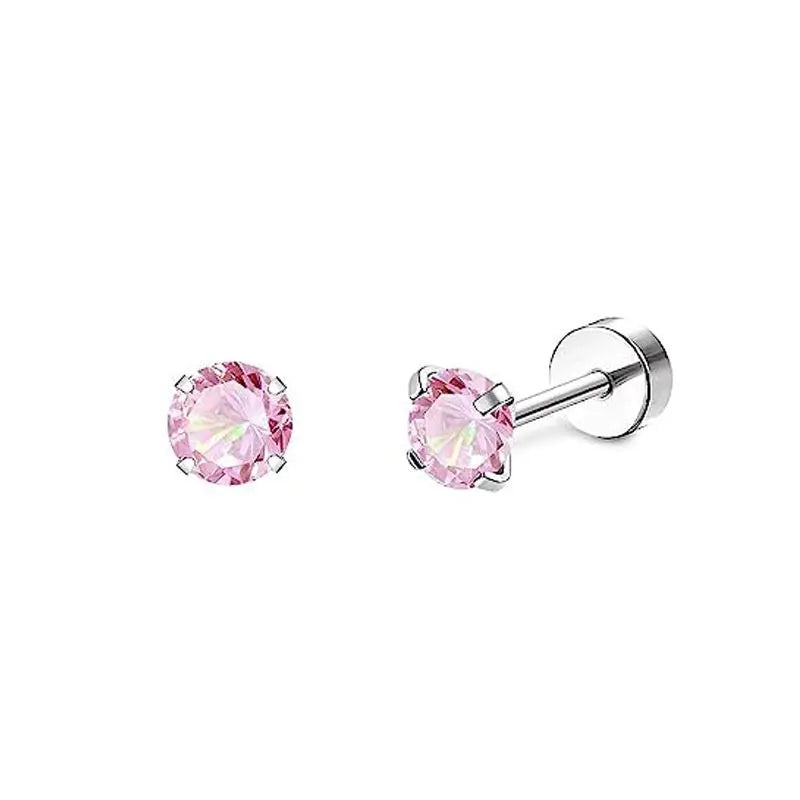 2 pz/set In Acciaio Inox Cuore Luna Earbone Della Vite Della Vite Della Sfera Orecchini con perno per Le Donne di Modo Dell'orecchio Trago Cartilagine Body Piercing