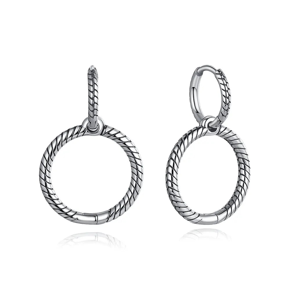 Orecchini Originali in Argento Sterling 925, Modello 2026, a Perno e a Cerchio con Cristalli, per Donna, in Oro Rosa, con Corona, Cuore, Infinito, Ape, Gioielli