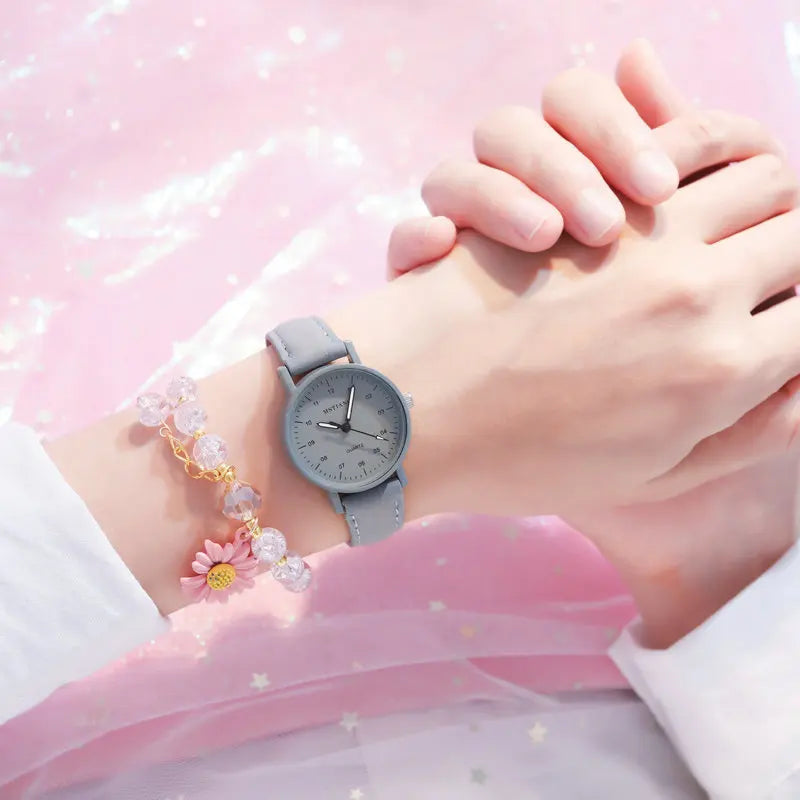 YIKAZE orologio da donna cinturino in pelle PU orologi al quarzo da donna orologio da polso da donna con quadrante rotondo impermeabile orologio da polso da donna