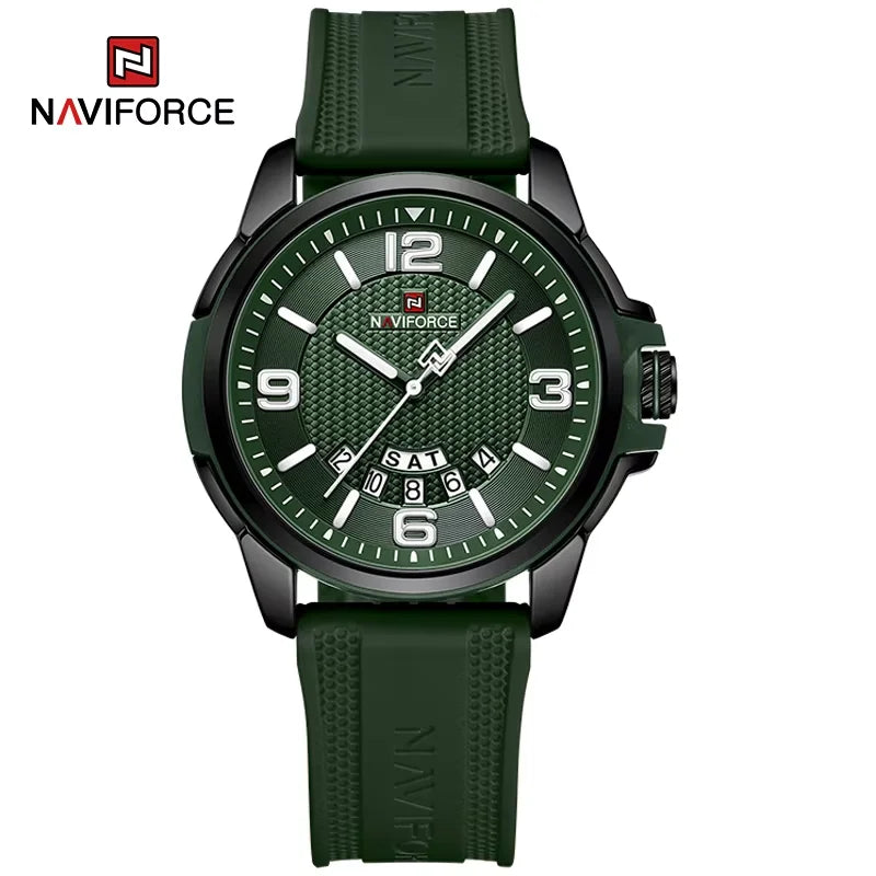 NAVIFORCE Creativo cinturino in TPU orologio da polso maschile moda sportiva 3ATM quarzo impermeabile giorno e data display orologi da uomo Reloj Hombre