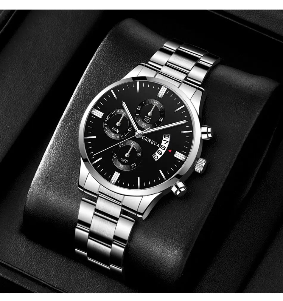 Orologio da uomo alla moda Orologio da polso al quarzo con calendario di lusso Orologi da lavoro Orologio da uomo Orologio da polso con cinturino maschile