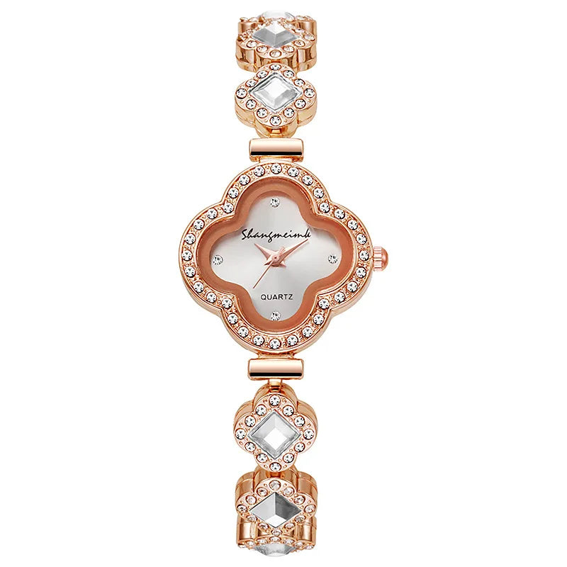 LByzHan Orologio da donna vintage con diamanti e piccolo polso verde senza scatola