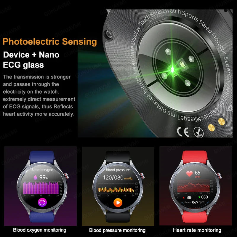 Nuovo Smartwatch 2026 per Analisi del Grasso Corporeo, ECG+PPG, Acido Urico, Pressione Sanguigna, Ossigeno nel Sangue, Orologio con Chiamate per Uomini e Donne