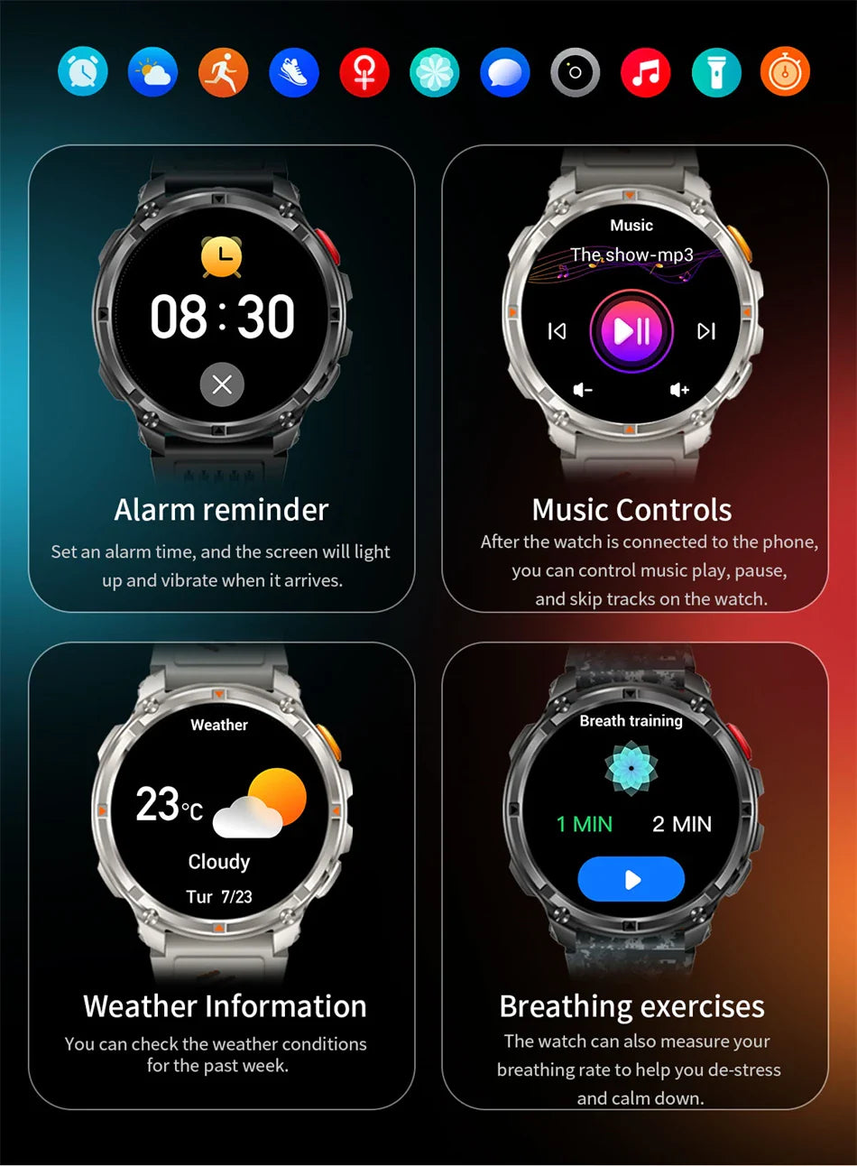 Nuovo T-Rex3 Ultra 1100mAh Batteria Smart Watch GPS Track Bussola IP69K Impermeabile Sport tracker All'aperto Militare Smartwatch