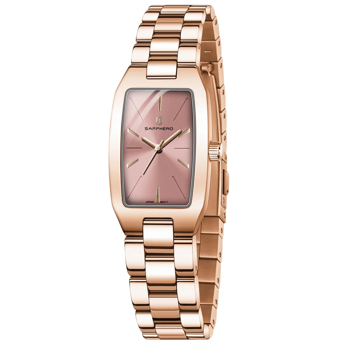 SAPPHEROLuxury Orologio da donna Cinturino in acciaio inossidabile Orologio impermeabile Quadrante ultrasottile Orologio da donna semplice alla moda Orologio accurato