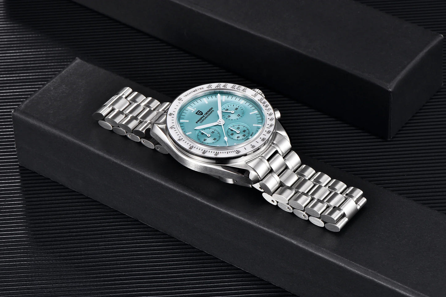 PAGANI DESIGN 500 Orologio da Uomo di Lusso con Cronografo Sportivo, Quadrante Tondo, Vetro Zaffiro AR, Movimento Giapponese, Acciaio 316L, Luminoso